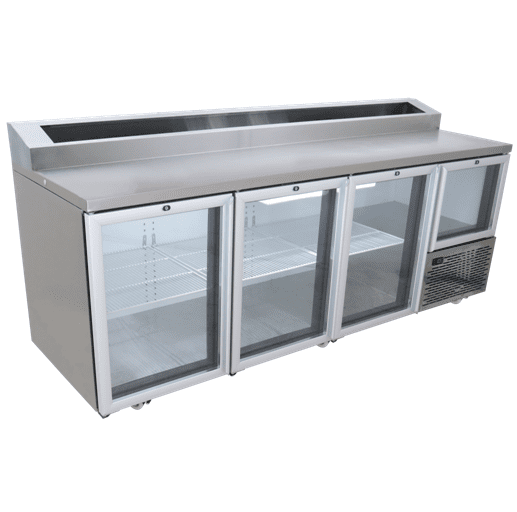 Fridgestar 3.5 Door Pizza Top Underbar - Glass