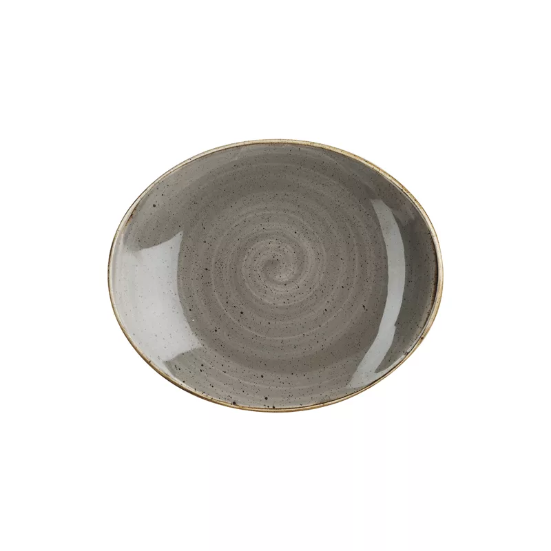 Peppercorn Grey Oval Plate - 19.2cm (12)